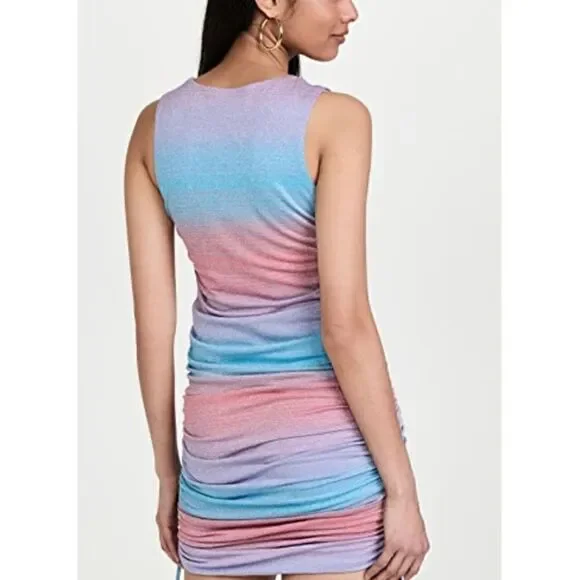 NWT Le Superbe Baccara Tank Dress Metallic Surf Stripe